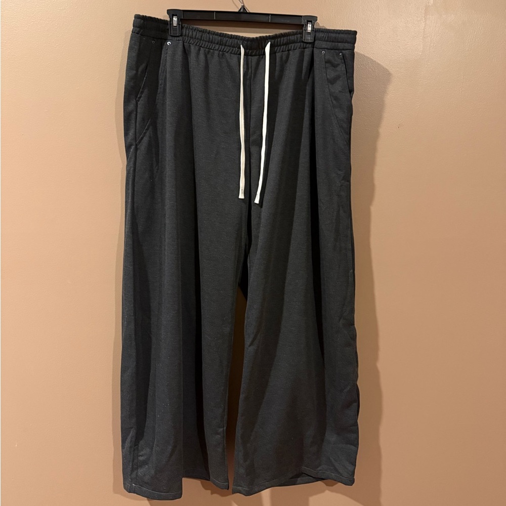 Men's Dark Gray Drawstring Lounge Pants Size 6XL NEW
